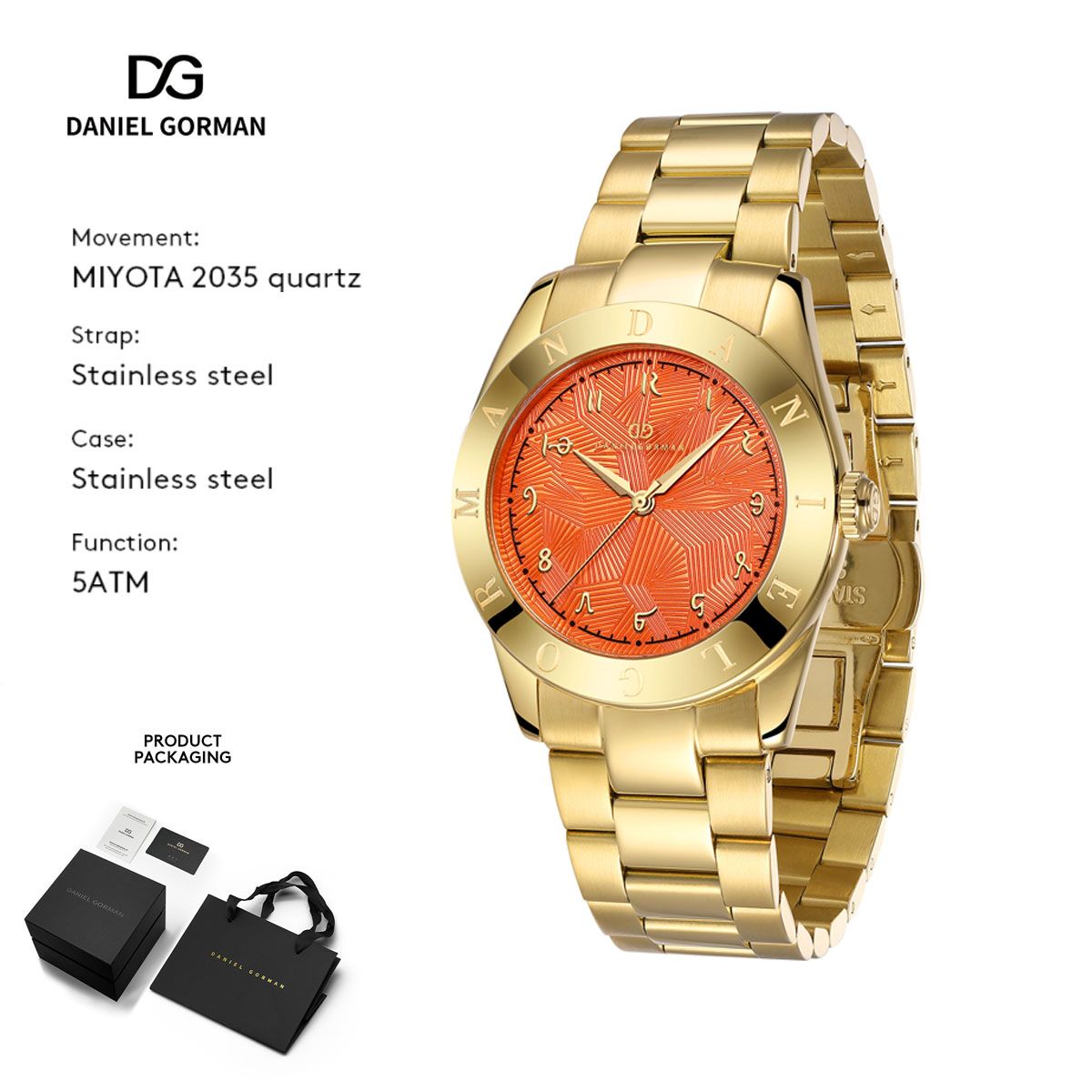 Luxury Watch Gift For Her - Daniel Gorman Dopamine Series Women's Quartz