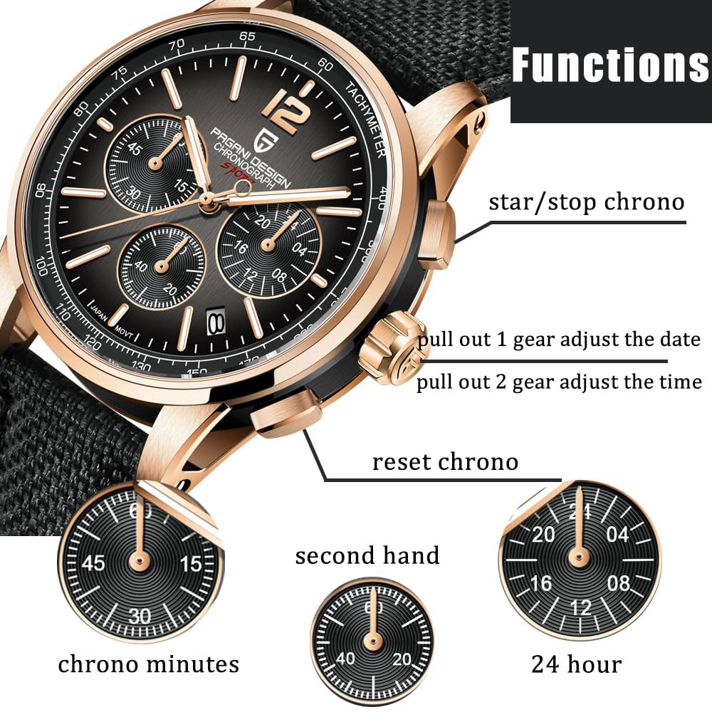 Luxury Watch Deals - PAGANI DESIGN New Mens Watch 41mm