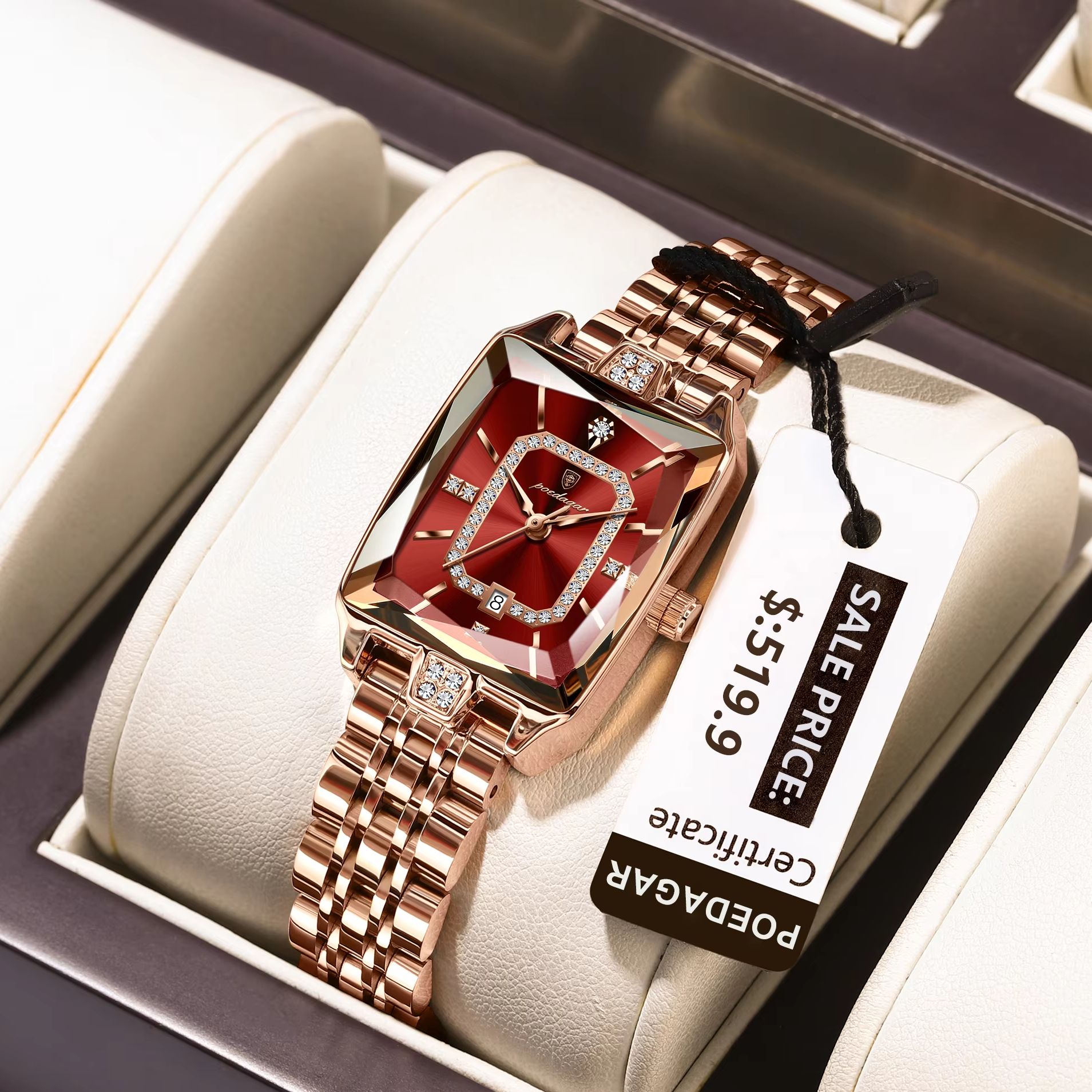 Luxury Watch Deals - POEDAGAR Fashion Elegant Women Wristwatch Waterproof