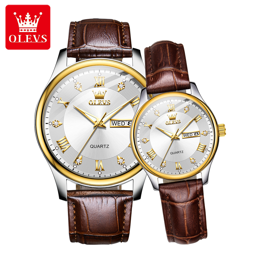 Luxury Watch Gift For Her - OLEVS Couple Watch Luxury Brand Waterproof