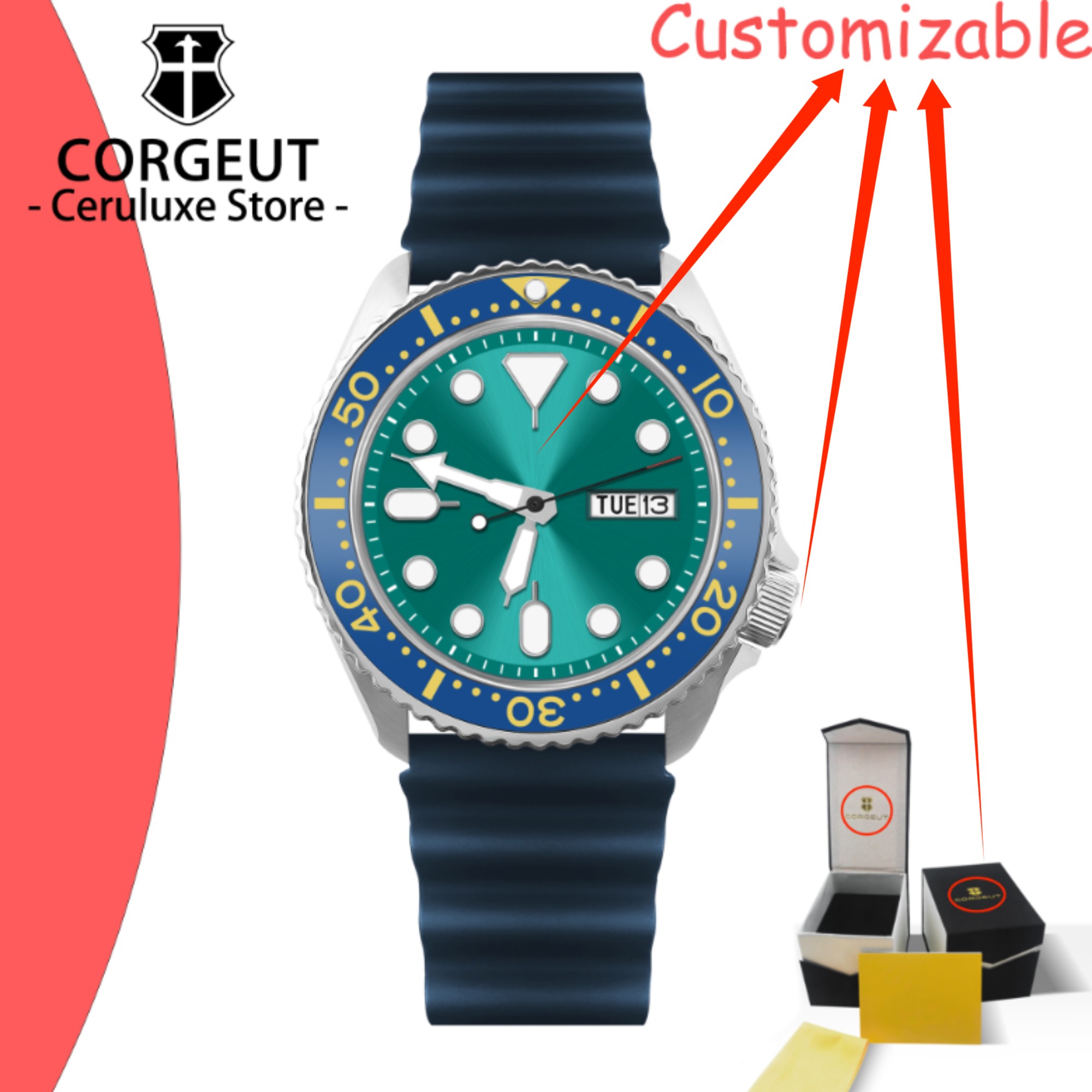 CUSTOM Logo Vintage Diver Watc - Luxury Watch Logos recension och pris