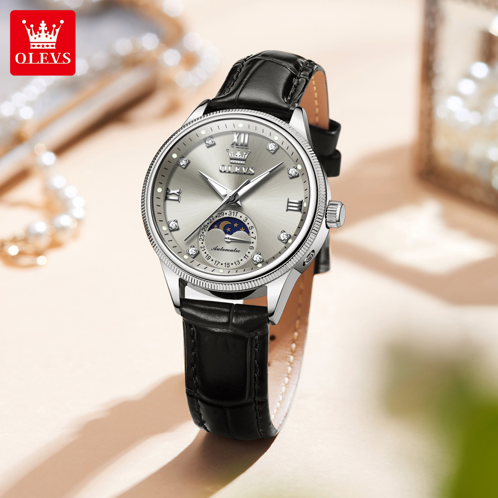 OLEVS Moon Phase Fashion Women - Luxury Watch Time recension och pris