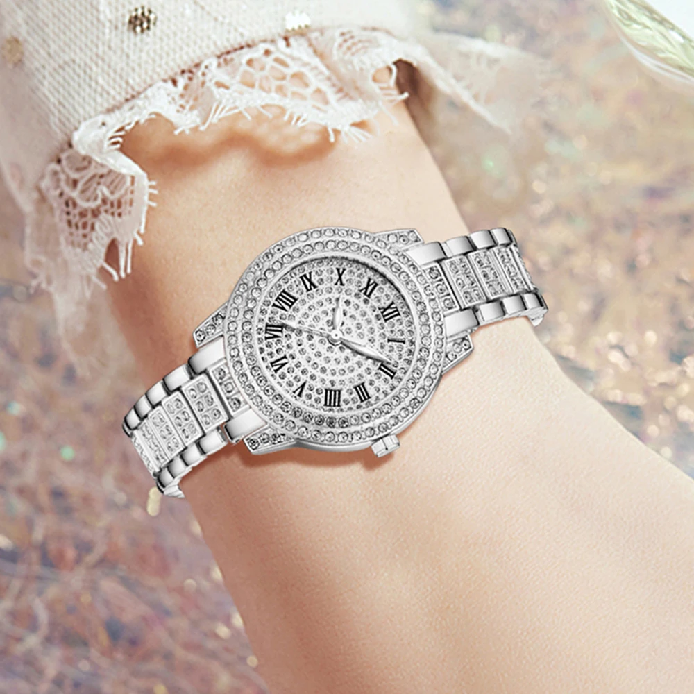 3PCS Silver Alloy Strap Women' - Luxury Watch Gift For Her recension och pris