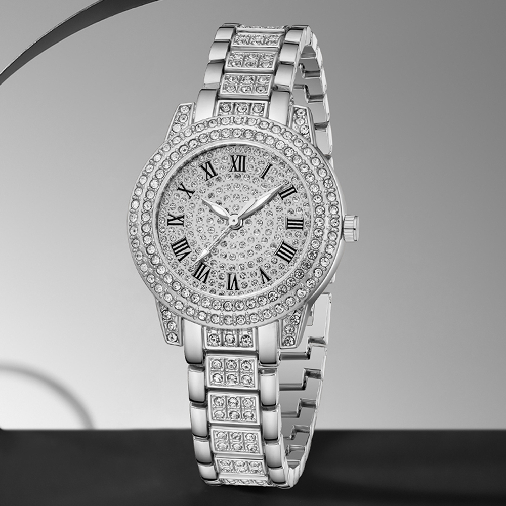 3PCS Silver Alloy Strap Women' - Luxury Watch Gift For Her recension och pris