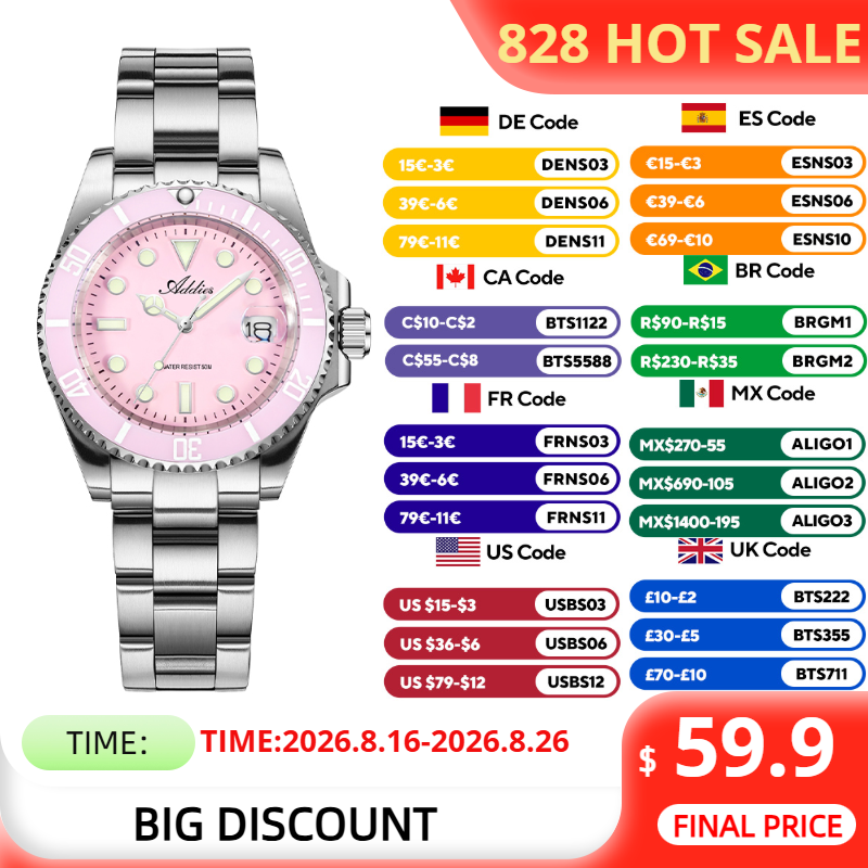 ADDIES 36mm 50m Waterproof Wom - Luxury Women'S Watch recension och pris