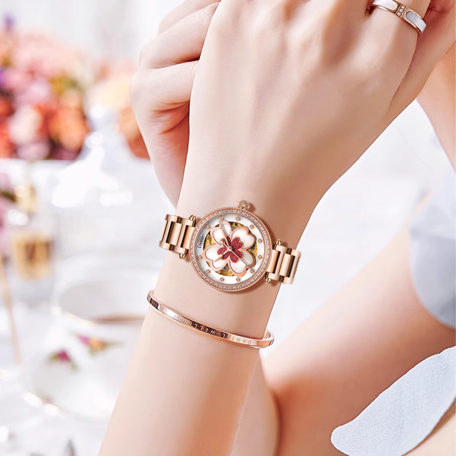 Deesio Ladies Automatic Watch  - Luxury Watch Gift For Her recension och pris