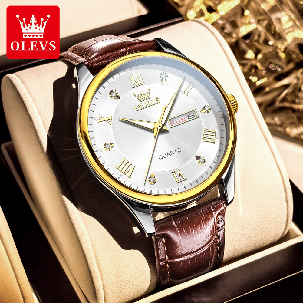 OLEVS Couple Watch Luxury Bran - Luxury Watch Gift For Her recension och pris