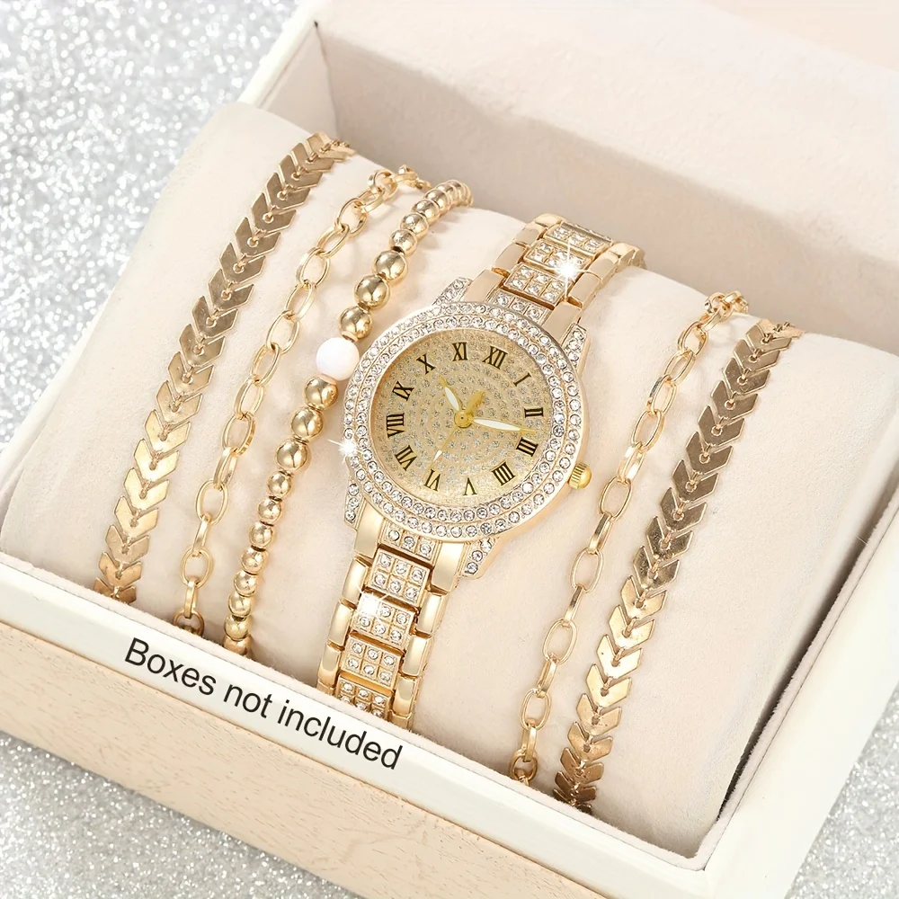 6pcs/set Women's Luxury Rhines - Luxury Watch Gift For Her recension och pris