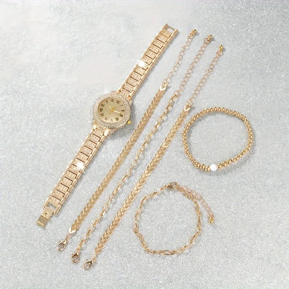 6pcs/set Women's Luxury Rhines - Luxury Watch Gift For Her recension och pris