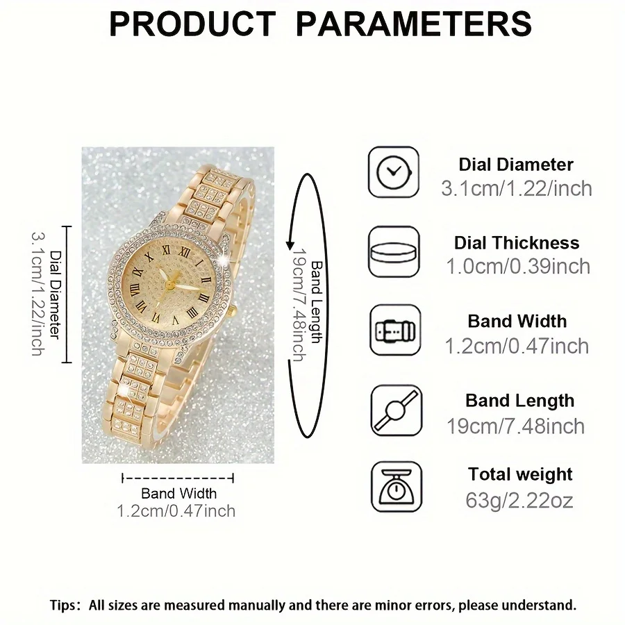 6pcs/set Women's Luxury Rhines - Luxury Watch Gift For Her recension och pris
