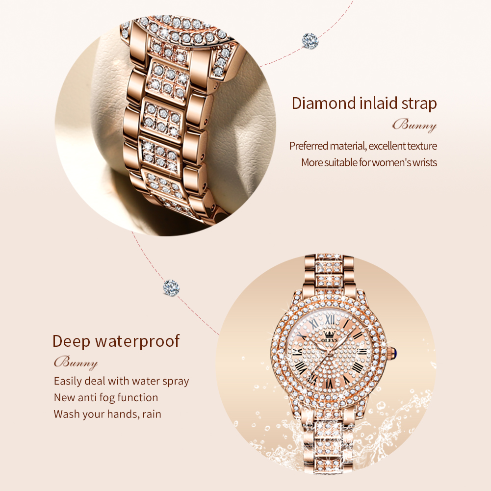 OLEVS 9943 Luxury All Diamond  - Luxury Watch Deals recension och pris