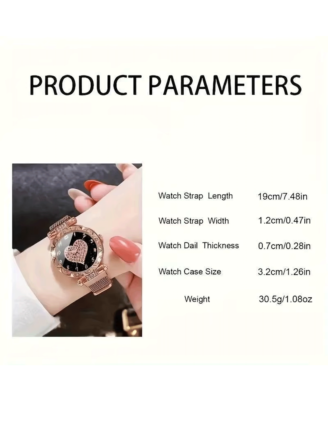 2pcs/set Women's Luxury Rhines - Luxury Watch Gift For Her recension och pris