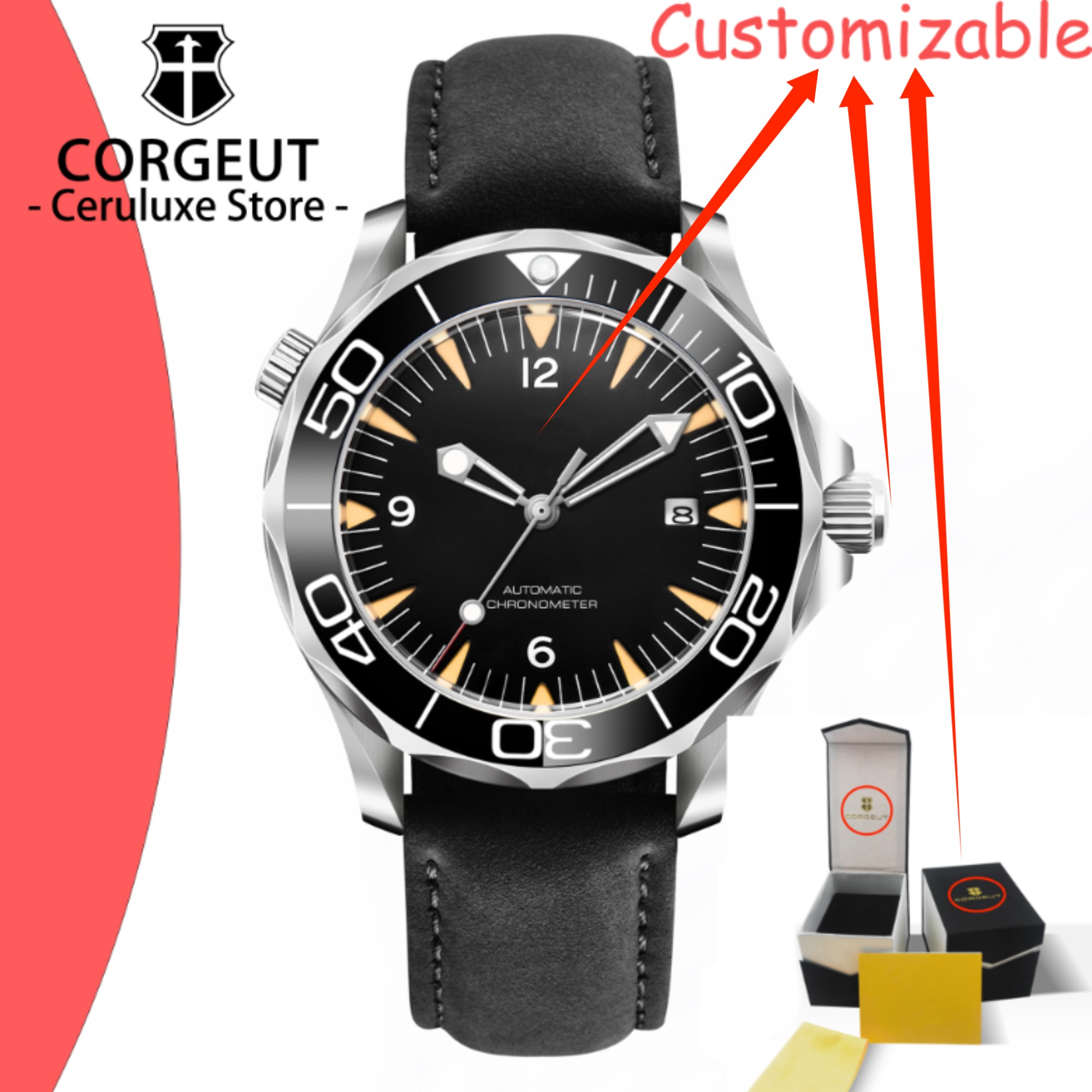 CUSTOM Logo Sapphire Glass Aut - Luxury Watch Logos recension och pris